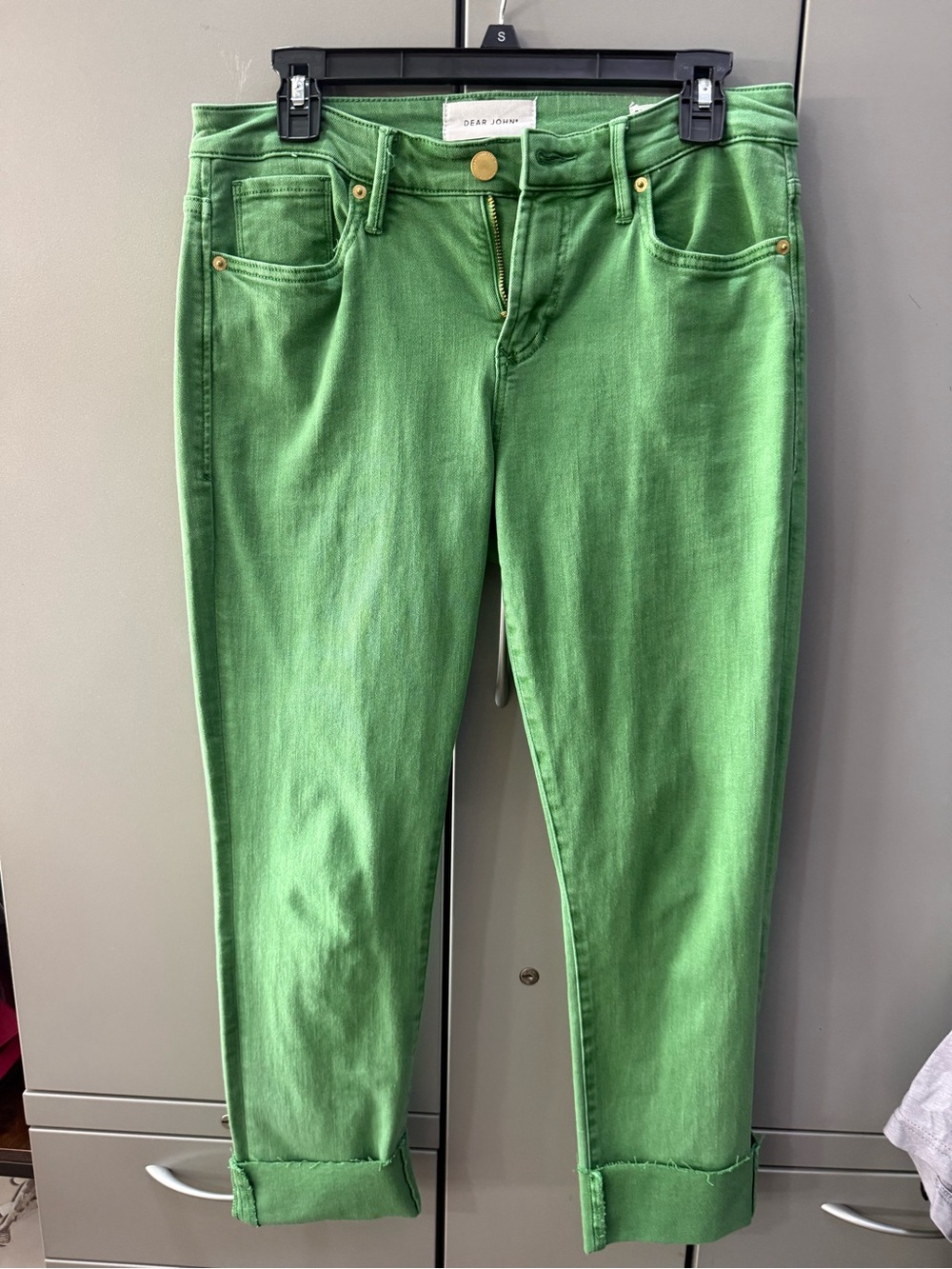 Dear John Bright Green Cropped Slim Jeans